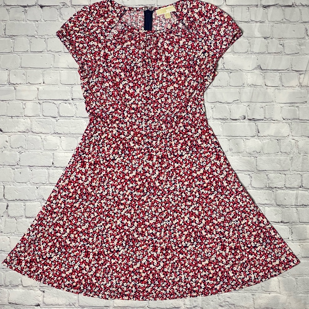 Women’s Michael Michael Kors Pink Floral A-line Dress Medium